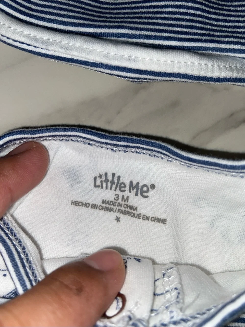 Little Me,Primarks Cares White Footie Trio with Red New York Accent size Newborn